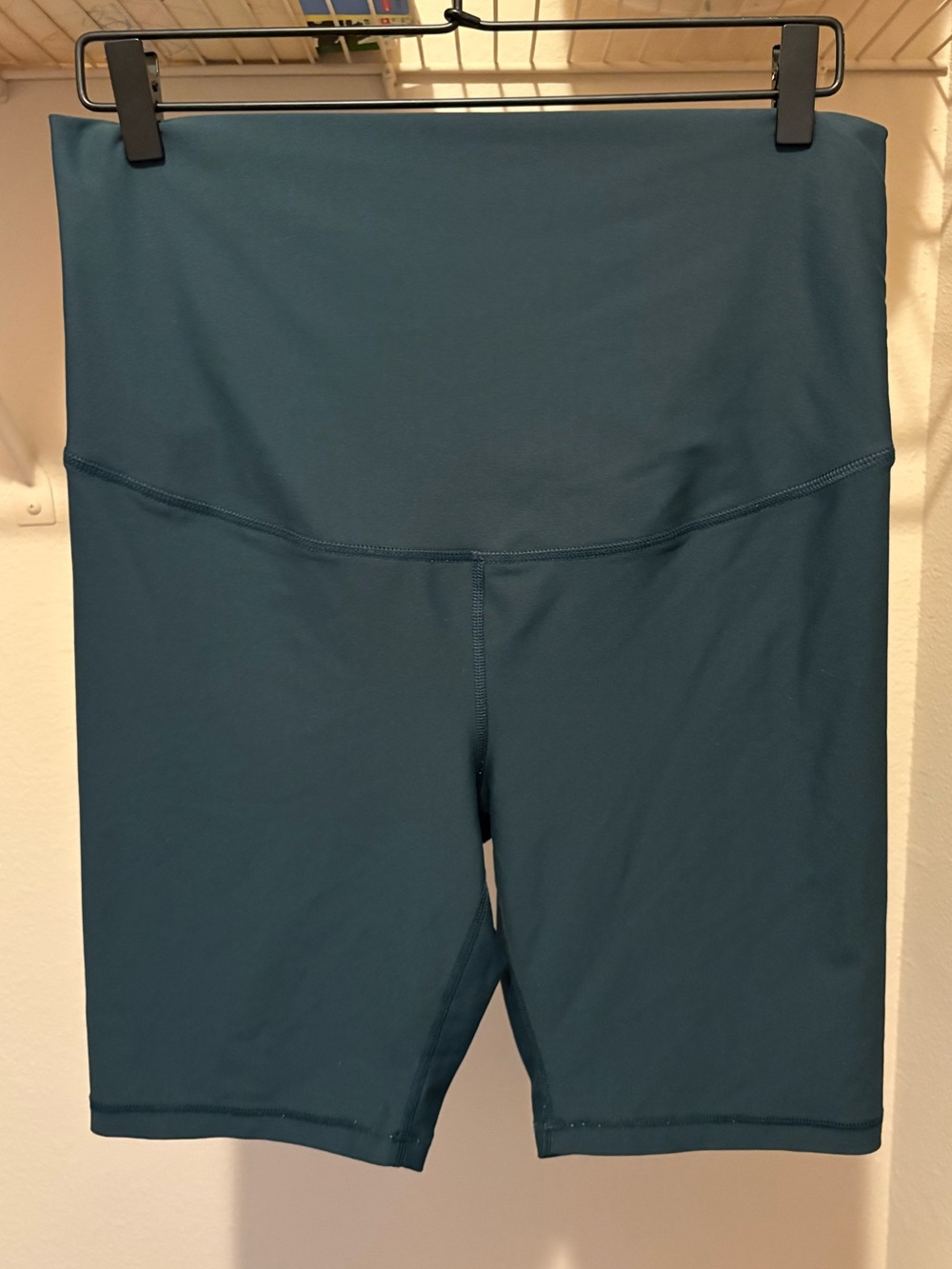 Old Navy High-Waist Bike Shorts in Teal Blue